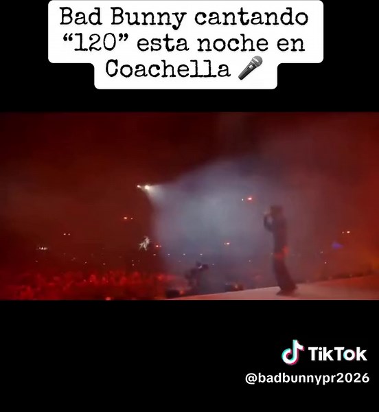 Bad Bunny cantando “120” esta noche en Coachella 🎤 🐰🇵🇷 #badbunny #badbunnypr #benito #sanbenito #badbunnypr_oficial #badbunnyprt #badbunnypr🐰🐰 #badbunnyconcert #badbunnyfans #benitofans #badbunnyedits #kendalljenner #badbunnykendalljenner #kendallbadbunny #tainy #arcangel #nattinatasha #karolg #rihanna #rauwalejandro #rosalia #dualipa #romeosantos #maluma #cardib #selenagomez #taylorswift #sza #ozuna #justinbieber #drake #daddyyankee #myketowers #pesopluma #grupofrontera #elultimotourdelmu