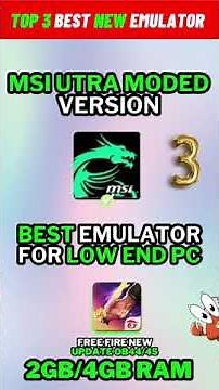 😎Top 3 Best Emulator For Low End PC Without Graphics Card Best New Emulators For Free Fire OB45
