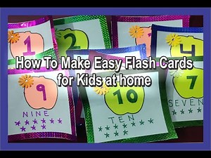 How To Make Number Names Flash Cards for Kids । Flash Card Art। Flash Cards For School Activities