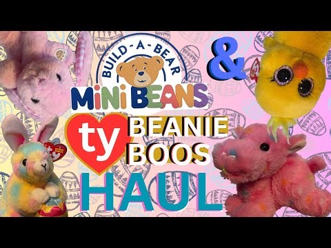 New Build a Bear Mini Beans and ty Beanie Boos Babies Easter Spring Haul