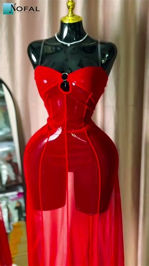 Stunning Red Sheer Dress | Modern & Stylish Fashion Look