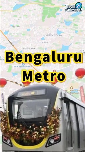Bengaluru Metro Yellow Line Route Map | Namma Metro Expansion 2025 #shorts