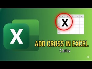 How To Add Cross Symbol in Excel Cells (2025)