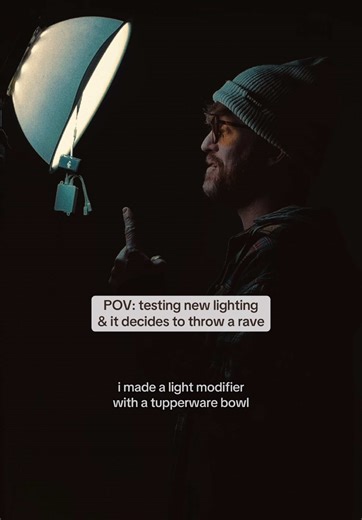 This went from cool to chaos real quick, but this is why we test things 😂 I made a DIY light modifier out of a plastic Tupperware bowl, a case that blank CDs come in, and an LED strip my daughter was throwing away. Once I get the controller figured out, I think the vibe will definitely fit the moody aesthetic of this song. Pretty sure I can iron out the kinks and make good use of it 😊 Song: “Stay” by WILKES. #DIY #indieartist #musicdiscovery #moodyvibe #independent