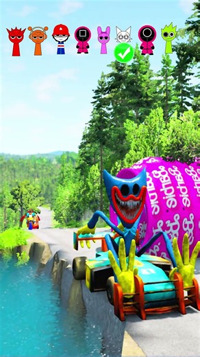 Flatbed Mcqueen | Transportation with Truck - Pothole vs Car - BeamNG.Drive SHort