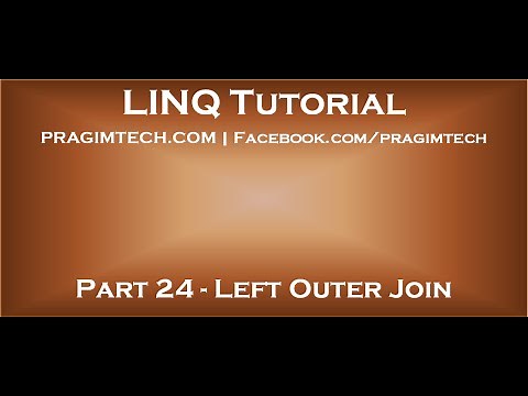 Part 24 Left Outer Join in LINQ