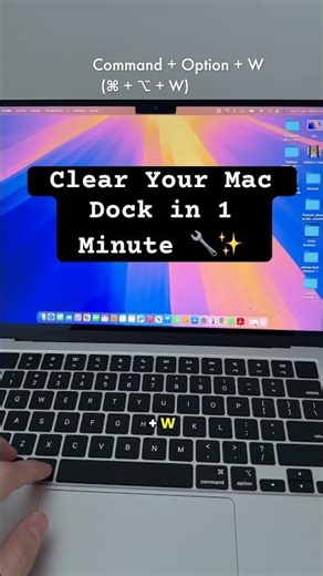 Clean your Mac Dock in 60s! Zero clutter, quick fix 💻✨ #MacTips #DockHack #productivity #apple