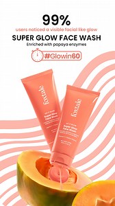 Users saw a visible glow with our Super Glow Face Wash—powered by papaya enzymes. Try it and #GlowIn60. | Foxtale