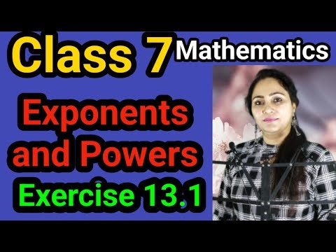 Class 7, Mathematics, Exercise 13.1, Exponents and Powers