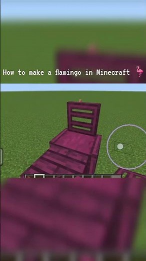 How to make a flamingo in Minecraft 🦩 #minecraft #gaming #tutorial #minecraftbuilding