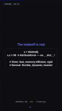 Remove the __dict__ from Python objects with __slots__! #shorts #python