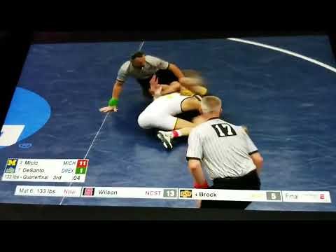 NCAA WRESTLER TRIES BREAKING OPPONENTS ARM DURING MATCH!