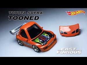 94 Toyota Supra Tooned Diecast Custom Hot Wheels