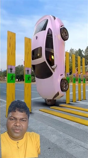 3D animation car crossing 🚸