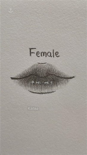 Drawing lips female and male