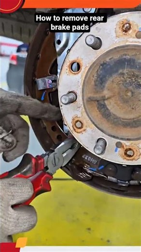 How to remove rear brake pads #shortvideo #mechanic #tips