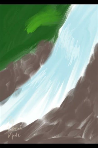 Draw with my Phone Challenge 1/100: Waterfall in the Woods