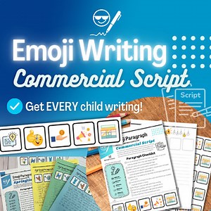 Persuasive Emoji Paragraph Commercial Writing Activity & Art 3rd, 4th,& 5thgrade