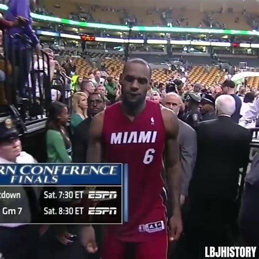 A Celtics fan poured beer on LeBron after Game 6 of the 2012 ECF.At that moment, Boston lost Game 7.