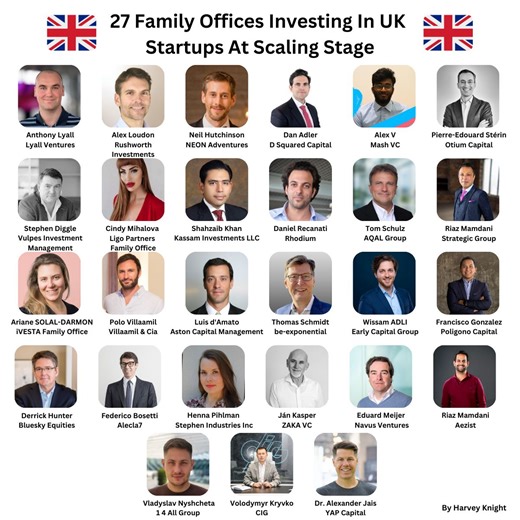 Celebrating 27 UK family offices investing in UK startups | Harvey Knight posted on the topic | LinkedIn