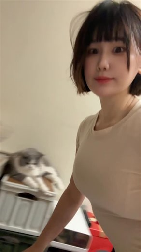 🌟四月桐April💖好玩宇宙冒險者🪐 on Instagram: "Cat day 這是我跟我的貓咪 矮油～～～～ 差點 蝦斯窩惹 _ #cat #貓 #funny #girl #animal"