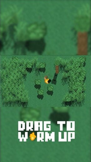 I played my game 'Drag To Warm Up' on mobile!