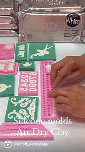 Air dry modeling clay in silicone Molds | Aistcraft Decoupage Paper