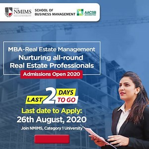 Now is the time to register for MBA Real Estate Management program at NMIMS SBM. Last date to apply: 26th August 2020 Apply Now - https://rem-pgdm.nmims.edu/ . . . #NMIMS #NarseeMonjee #SBM #RealEstateManagement #RealEstate #MBA #REM | Narsee Monjee Institute of Management Studies (NMIMS) | Facebook