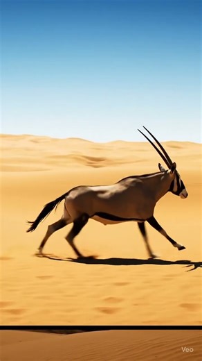Oryx Running Across the Desert for Water 🏜️💧 | Survival in the Wild