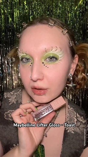 Lip swatch: Maybelline Lifter Gloss - Toast | Advertisement for Maybelline