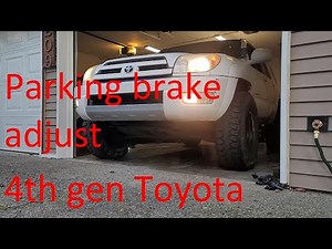 5 MIN FIX! How to adjust parking brake TOYOTA 4RUNNER.