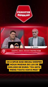 57K views · 479 reactions | 朗 Ce a spus Gigi Becali despre noua masina de lux de 500.000 de euro: “Cu asta merg toata viata mea”  #Fanatik #FanatikRo #FanatikSuperLiga #SuperLiga #HoriaIvanovici #GigiBecali | Horia Ivanovici | Facebook