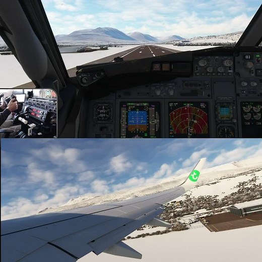 Take off BIAR | MSFS B737-8 #pilotlife #aviation #boeing #pmdg #cockpit #takeoff #iceland #akureyri