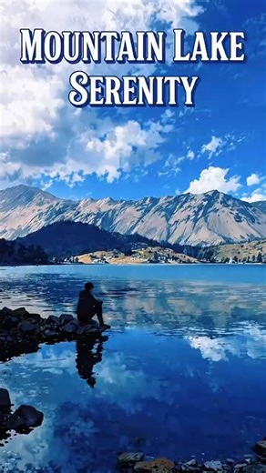 Mountain Lake Serenity | Stylized Art Animation Relaxing Scene 4K