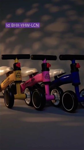 Bicicleta de Equilíbrio Infantil 4 Rodas Sem Pedal P14