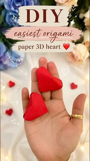 How to make origami 3D paper heart ❤️#diy #craft# handmade# paper art