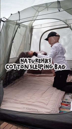 Naturehike cotton sleeping bag is the comfy blanket 😍🌸🌿 #ShopeeYTDeals #camping