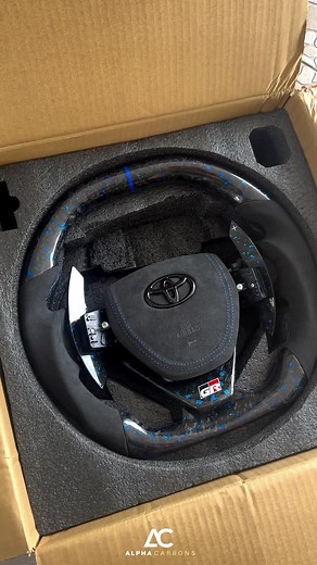 Custom Forged Carbon Steering Wheel Installation on Toyota Yaris