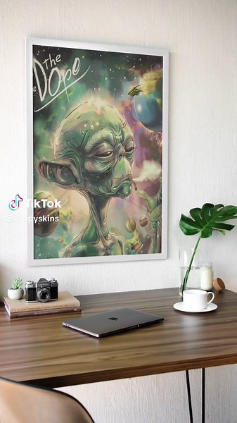 👽🌿 Elevate your space with our otherworldly Alien Weed poster print! 🛸✨ Dive into the cosmic vibes and bring some intergalactic flair to your walls. Shop now at trippyskins.etsy.com and let your imagination soar! #AlienWeed #TrippyskinArt #CustomPrints #EtsyArtShop #ShopNow #SpaceVibes #UniqueArtwork #HomeDecorInspiration 🎨👁️