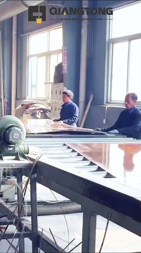 Semi-Automatic HPL Cutting Line in Operation | Qiangtong Machinery