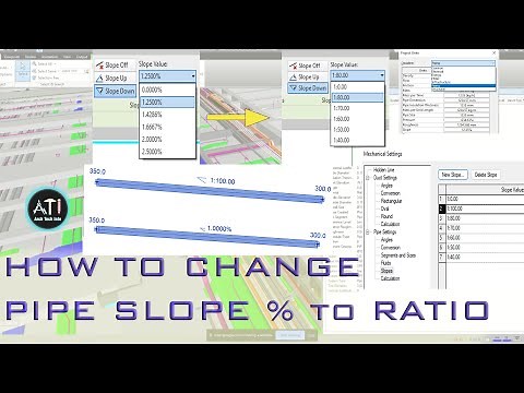 How to change Pipe slope Settings Percentage to Ratio #revit #mep #tips