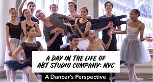 ABT Studio Company: A Day in the Life in NYC 🗽 A Dancer’s Perspective Get a taste of what it’s like to be a member of ABT Studio Company, training and rehearsing in New York City! September 2019 – early March 2020 🎥: Edited by Cy Doherty Dancers: Elisabeth Beyer, Tristan Brosnan, Finnian Carmeci, Cy Doherty, Teresa D’Ortone, Tillie Glatz, Elwince Magbitang, SunMi Park, Gabriel Rajah, Andrew Robare, Yoon Jung Seo, Shino Tsurutani, Olivia Tweedy, Aleisha Walker Featuring: Lauren Lovette, Amy Hal