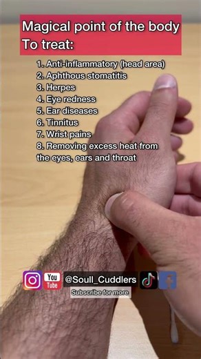 Incredible healing point of the body