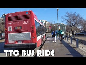 TTC 92 Bus Ride from Woodbine Station to Woodbine Beach Loop