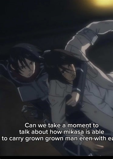 Like Honestly her strength is so crazy WITH ONE ARM TOO!? 😭 STRONGEST GIRLIE 🫶🏻 #animefyp #viral #attackontitan #mikasa #fyp