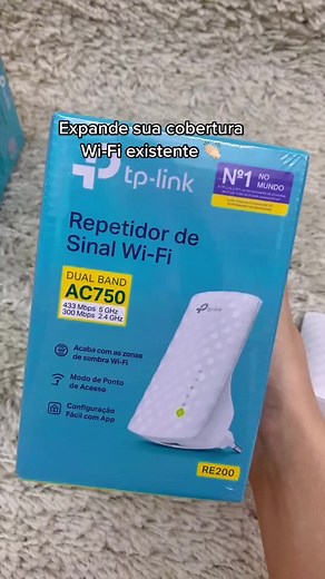 Repetidor De Sinal Tp-link Re200 Ac750 Dual Band 2.4 / 5ghz
