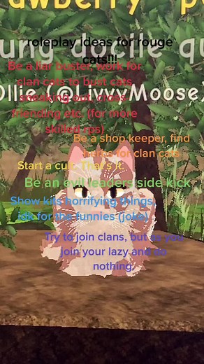 Roleplay Ideas for Rogue Cats in Warrior Cats Ultimate Edition