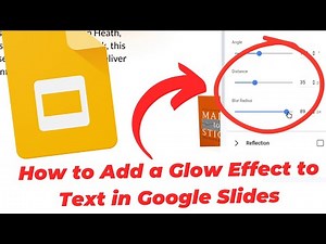 How to Add a Glow Effect to Text in Google Slides