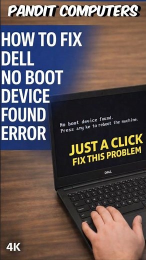 HOW TO FIX DELL✅NO BOOT DEVICE FOUND ERROR #problemfix #computer #viral #laptop #windows