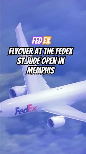 FedEx Flyover at the FedEx St. Jude Open Golf Tournament Honoring Fred Smith